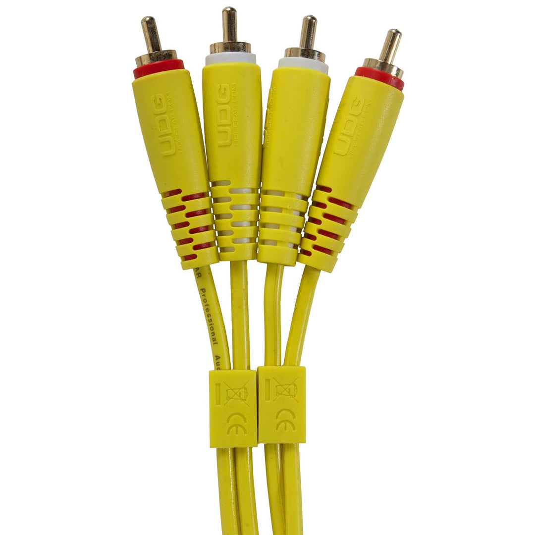 UDG Ultimate Audio Cable Set RCA - RCA Amarillo Recto 3m