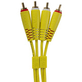 UDG Ultimate Audio Cable Set RCA - RCA Amarillo Recto 3m