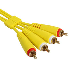 UDG Ultimate Audio Cable Set RCA - RCA Amarillo Recto 3m