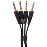 UDG Ultimate audio Cable Set 1/4'' Jack-1/4'' Jack Negro Straight 1,5m