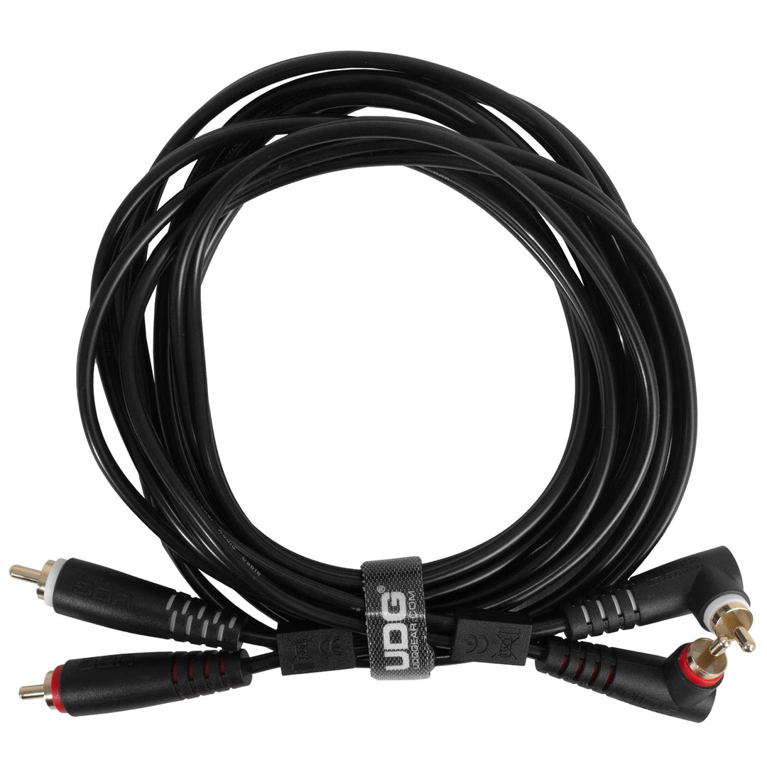 UDG Ultimate Audio Cable Set RCA Recto-RCA Angular Negro 3m