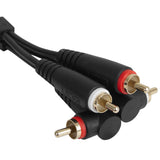 UDG Ultimate Audio Cable Set RCA Recto-RCA Angular Negro 3m