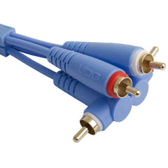 UDG Ultimate Audio Cable Set RCA Recto-RCA Angular Azul 3m