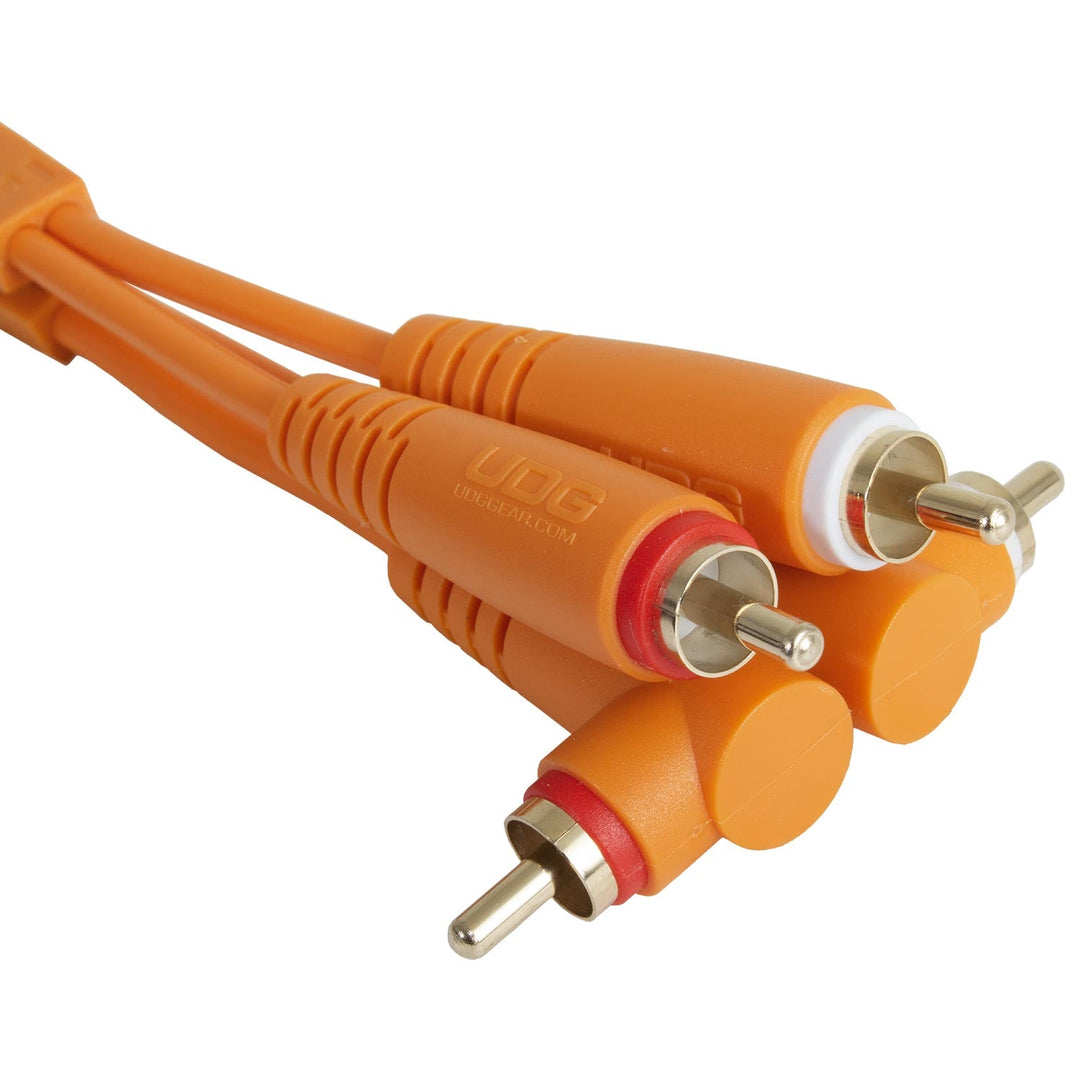 UDG Ultimate audio Cable Set RCA Straight-RCA Angled Naranja 3m
