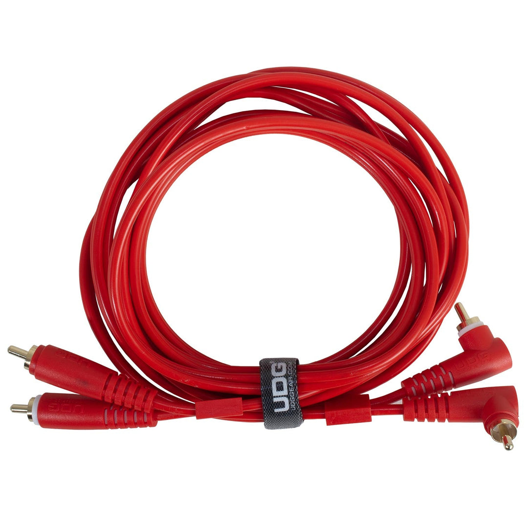 UDG Ultimate Audio Cable Set RCA Recto-RCA Angular Rojo 3m