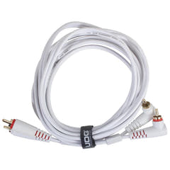 UDG Ultimate Audio Cable Set RCA Recto-RCA Angular Blanco 3m