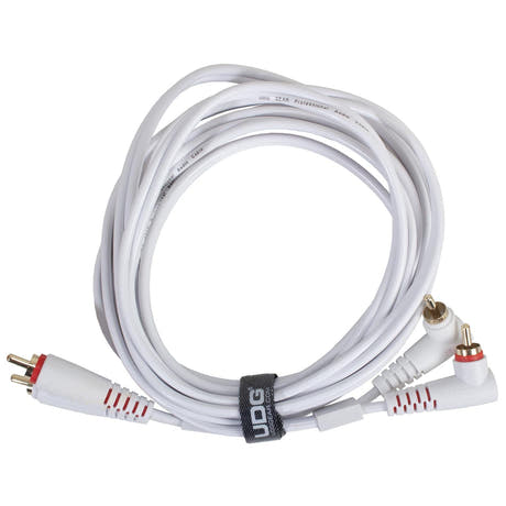 UDG Ultimate Audio Cable Set RCA Recto-RCA Angular Blanco 3m