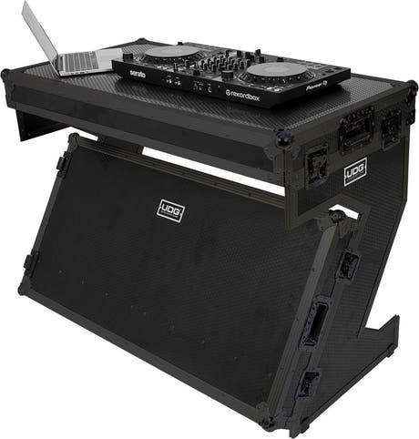 UDG Ultimate Estuche de transporte Portable Z-Style DJ Table Negro Plus (Ruedas)