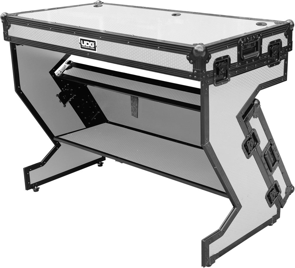UDG Ultimate Estuche de transporte Portable Z-Style DJ Table Blanco Plus (Ruedas)