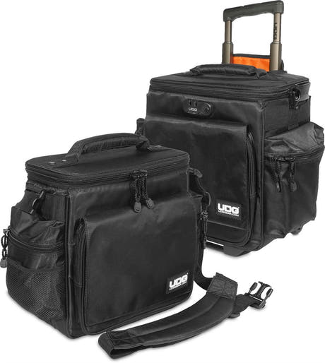 UDG Ultimate SlingBag con trolley Set DeLuxe Negro, interior Naranja MK2