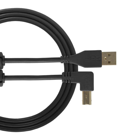 UDG Ultimate Audio Cable USB 2.0 A-B Negro Acodado 2m