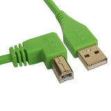 UDG Ultimate Audio Cable USB 2.0 A-B Verde Acodado 2m