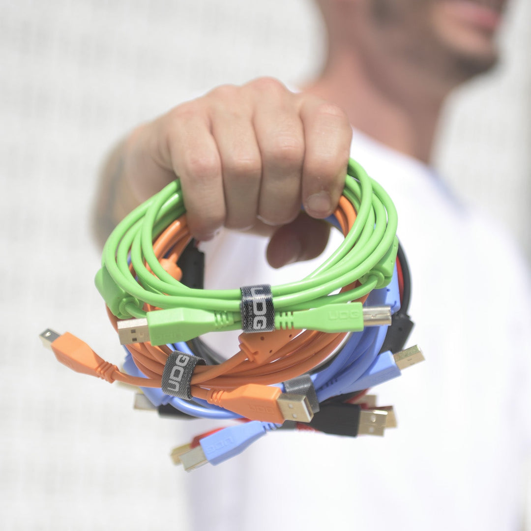 UDG Ultimate Audio Cable USB 2.0 A-B Azul Acodado 3m