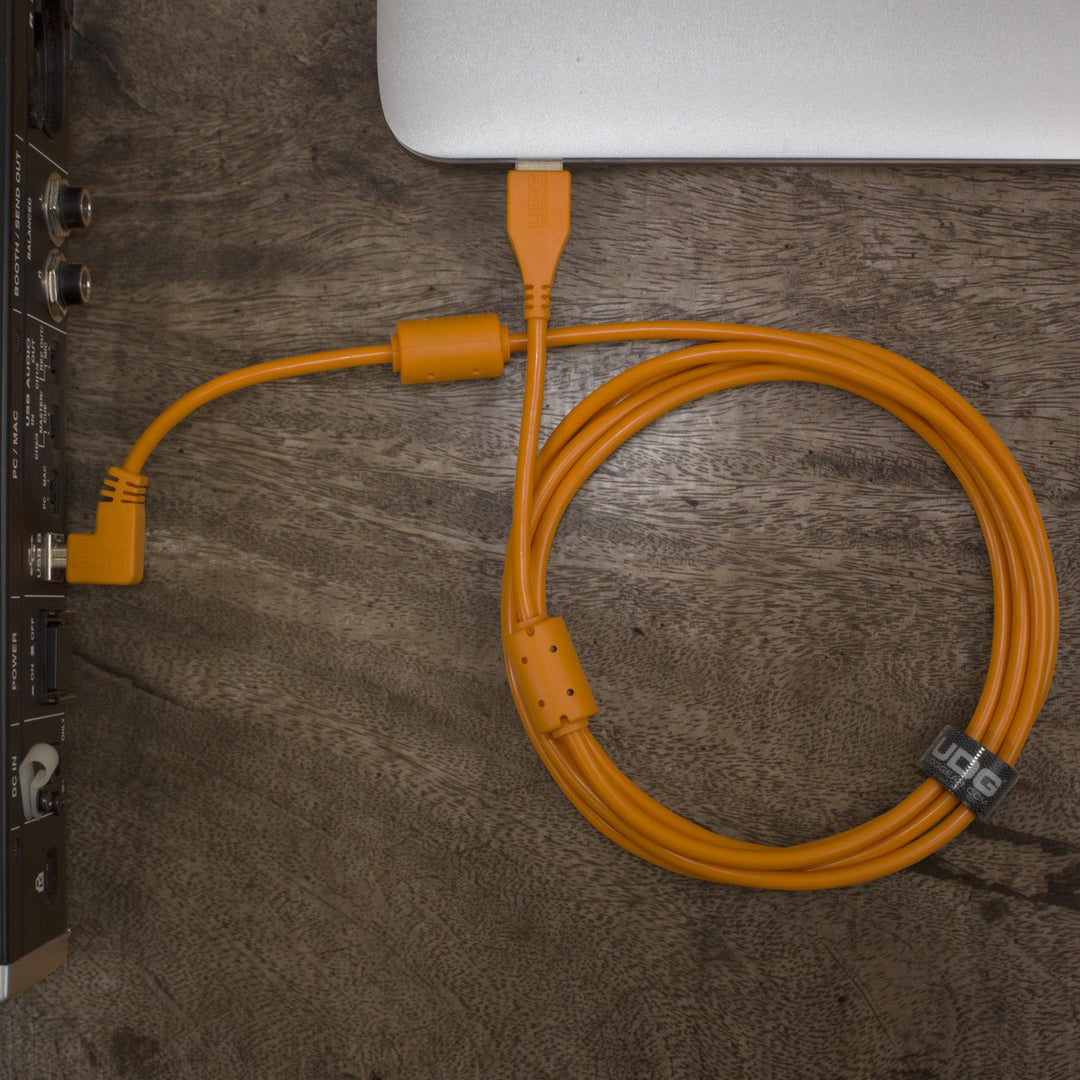 UDG Ultimate Audio Cable USB 2.0 A-B Naranja Acodado 3m