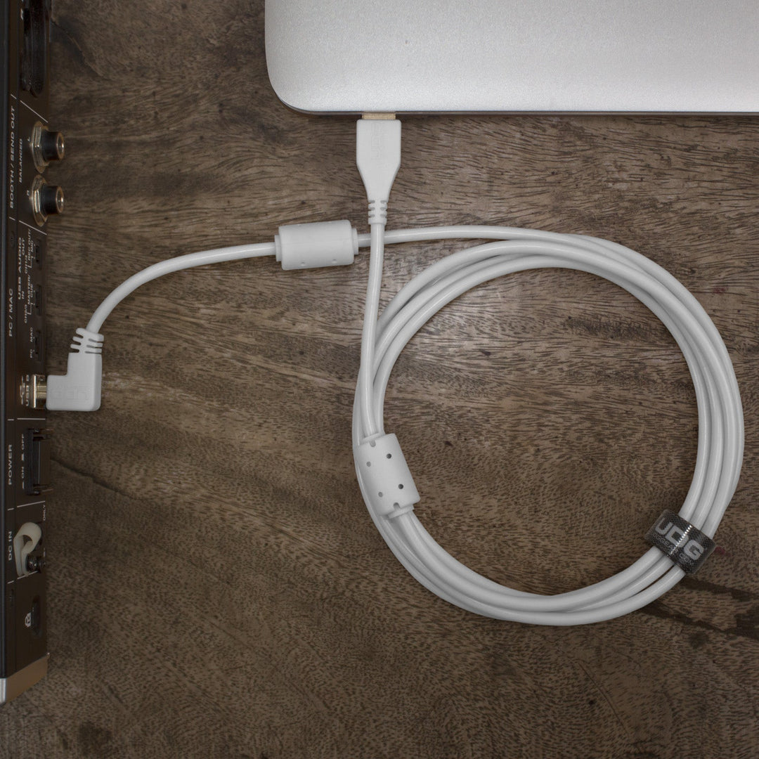 UDG Ultimate Audio Cable USB 2.0 A-B Blanco Acodado 3m