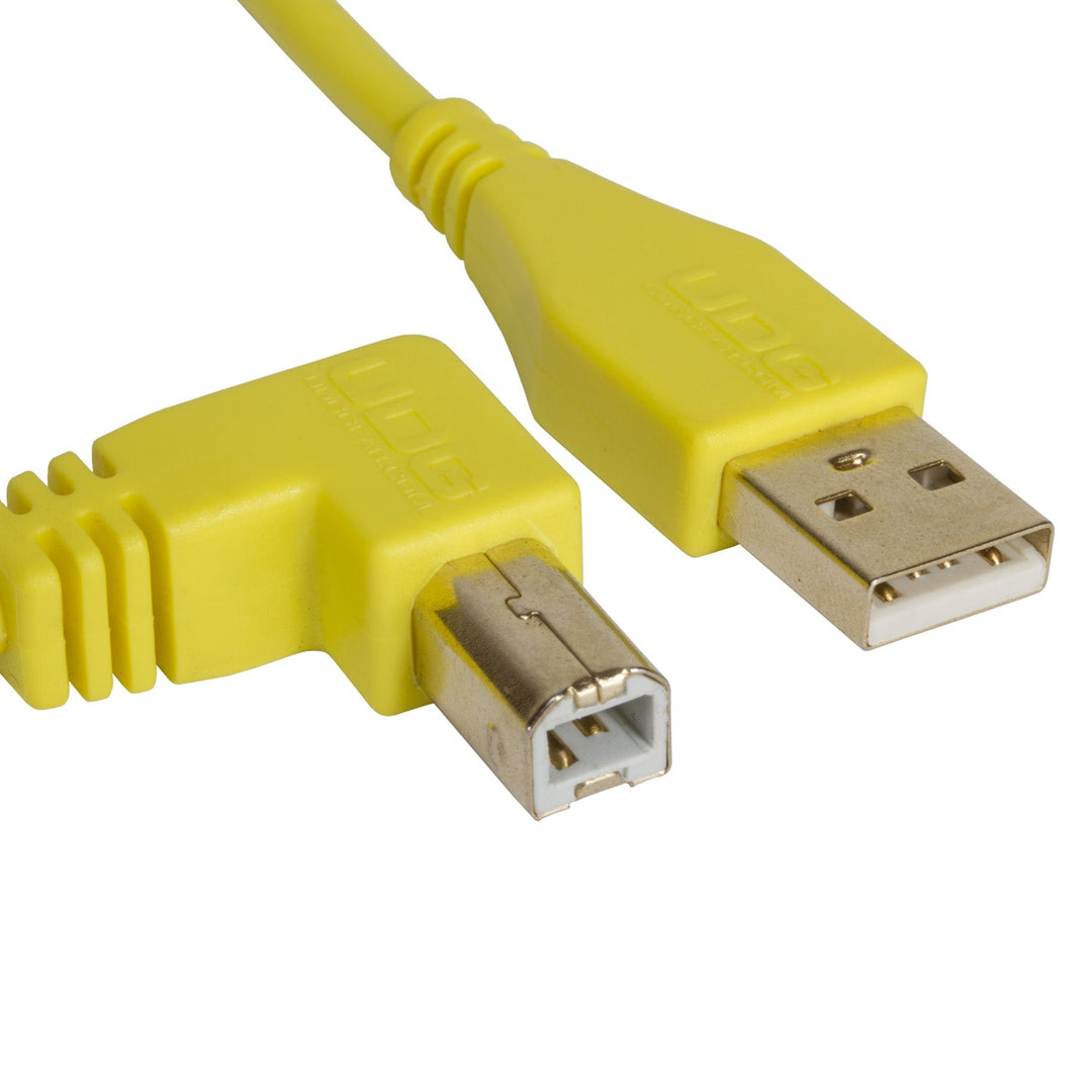 UDG Ultimate Audio Cable USB 2.0 A-B amarillo angulado 3m