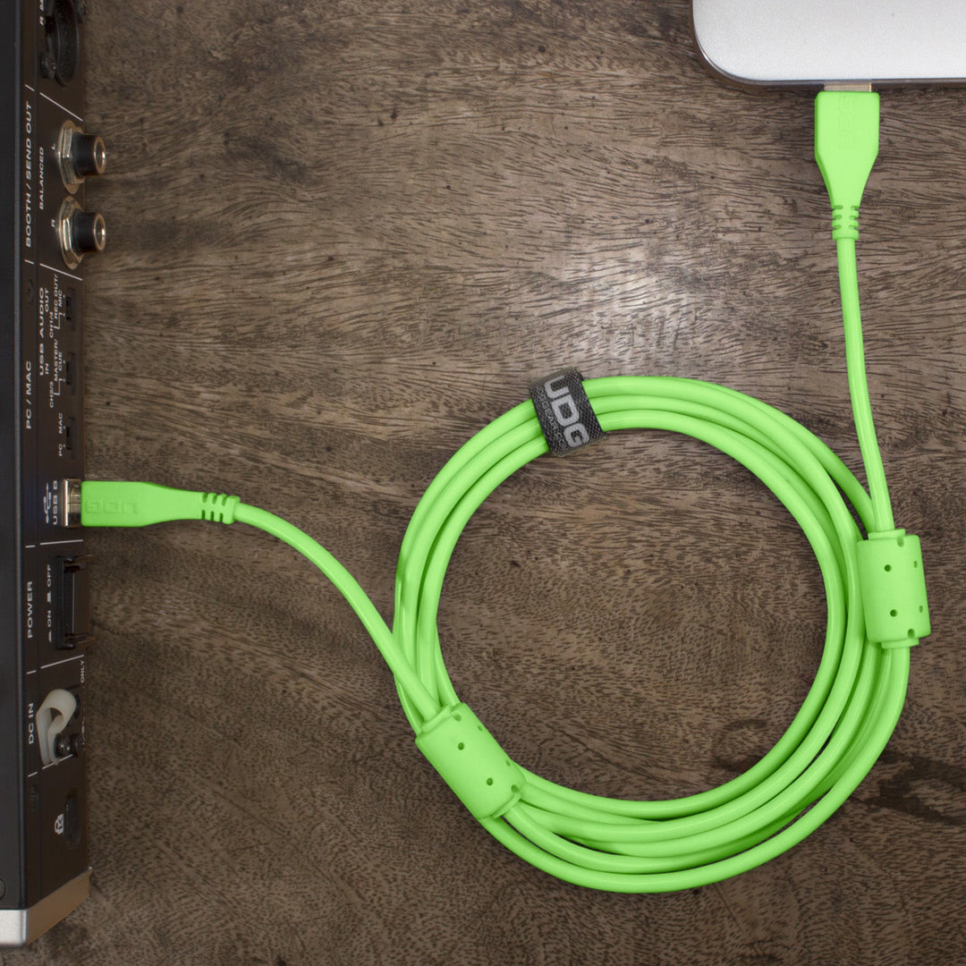 UDG Ultimate Audio Cable USB 2.0 A-B Verde Recto 3m
