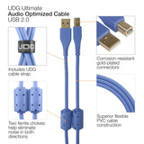 UDG Ultimate Audio Cable USB 2.0 A-B Azul Recto 1m