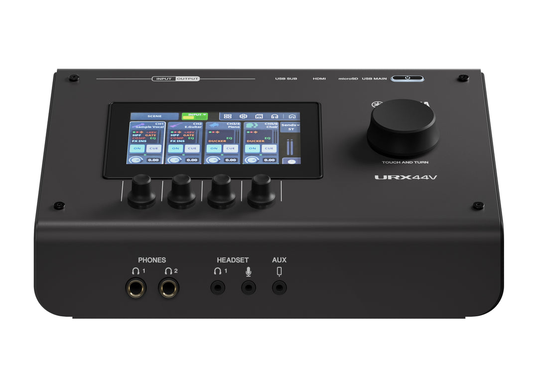 Yamaha URX44V Interfaz de audio/vídeo USB-C (Negro) - Versión de vídeo