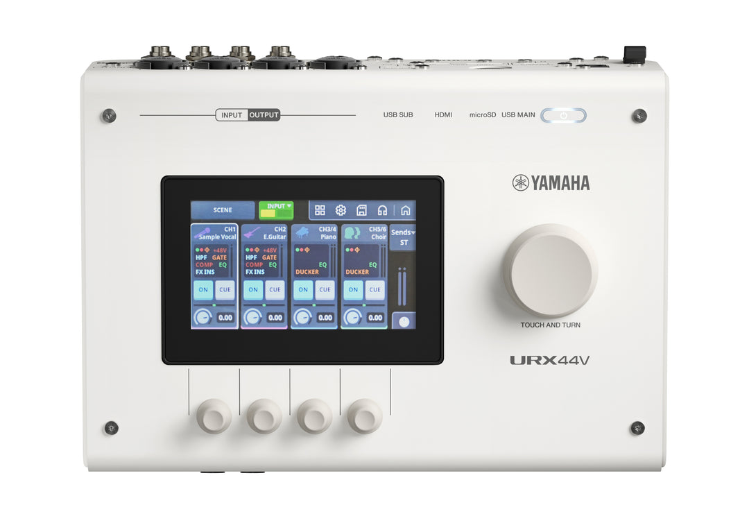 Yamaha URX44V Interfaz de audio/vídeo USB-C (Blanco) - Versión de vídeo