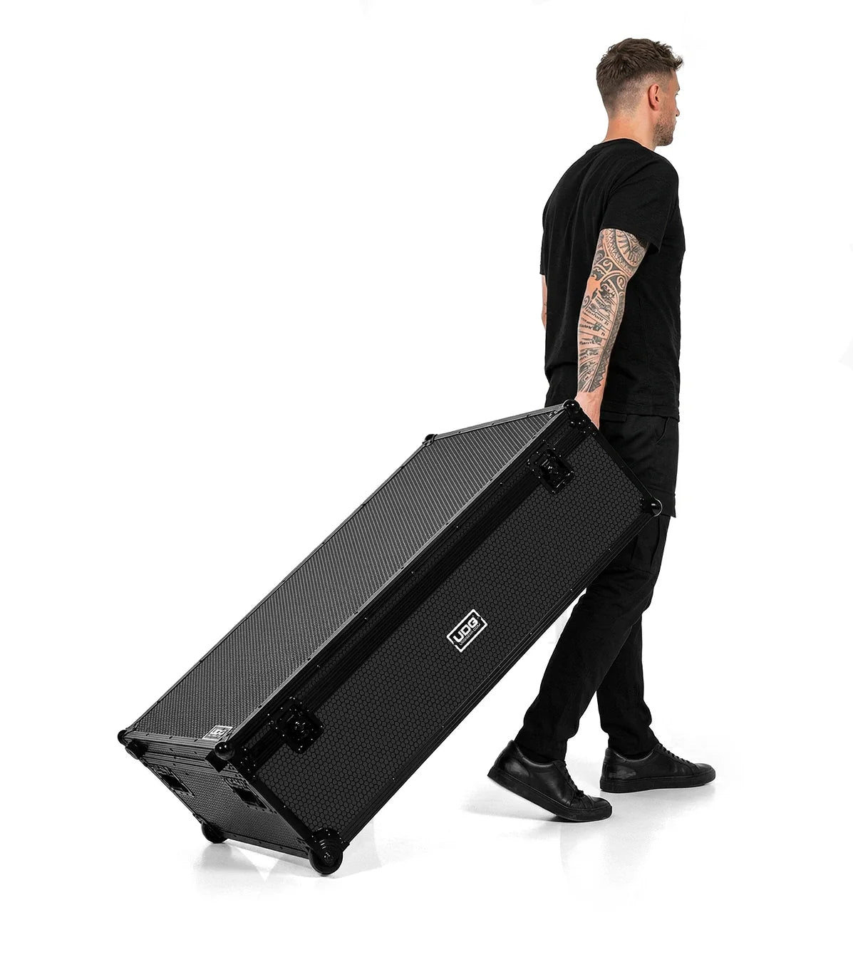 UDG Ultimate DJ Podium Workstation Flight Case Negro Plus (Wheels)