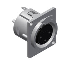 Conector XLR de chasis hembra de 3 polos, serie D