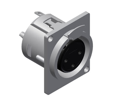XLR chassis 3-pole hun D-series