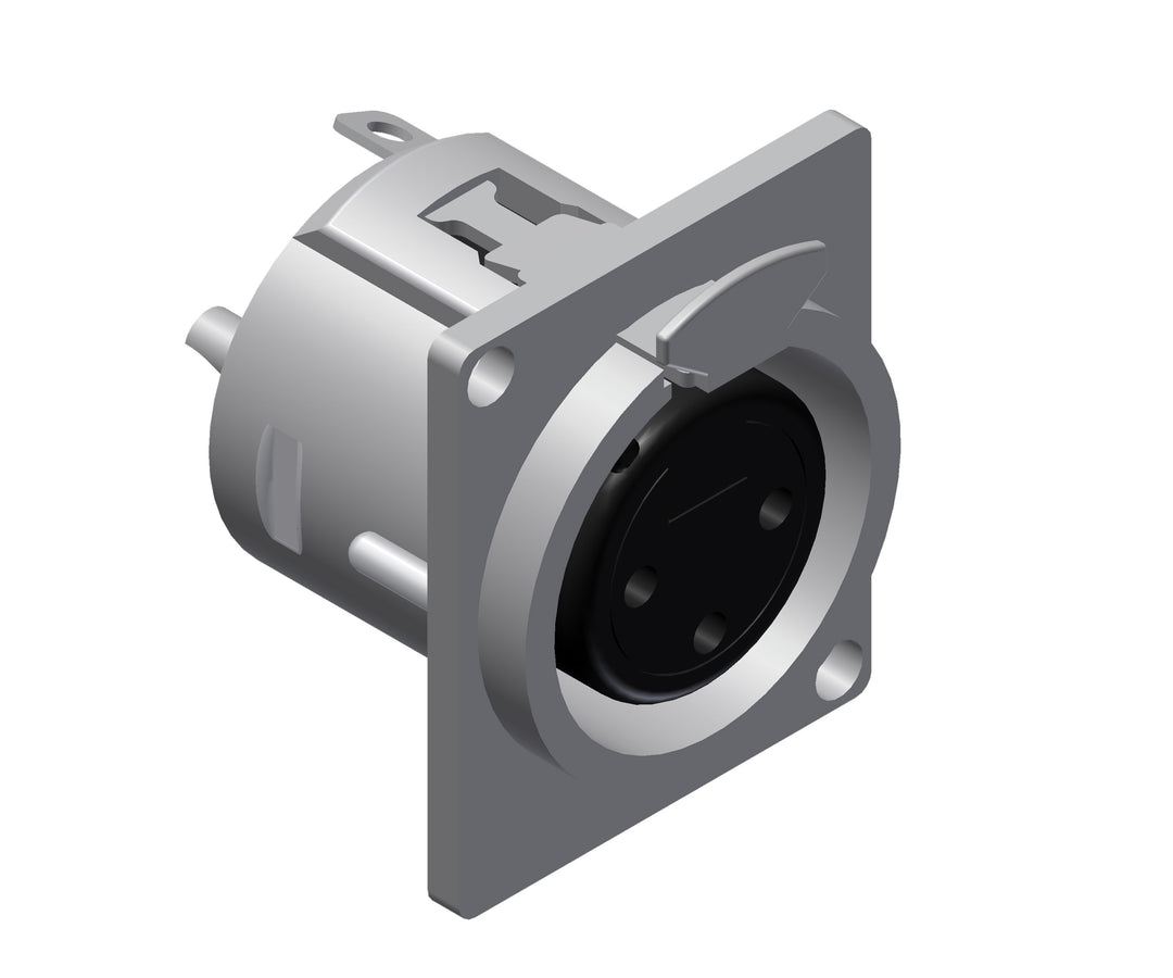 Conector XLR de chasis hembra de 3 polos, serie D