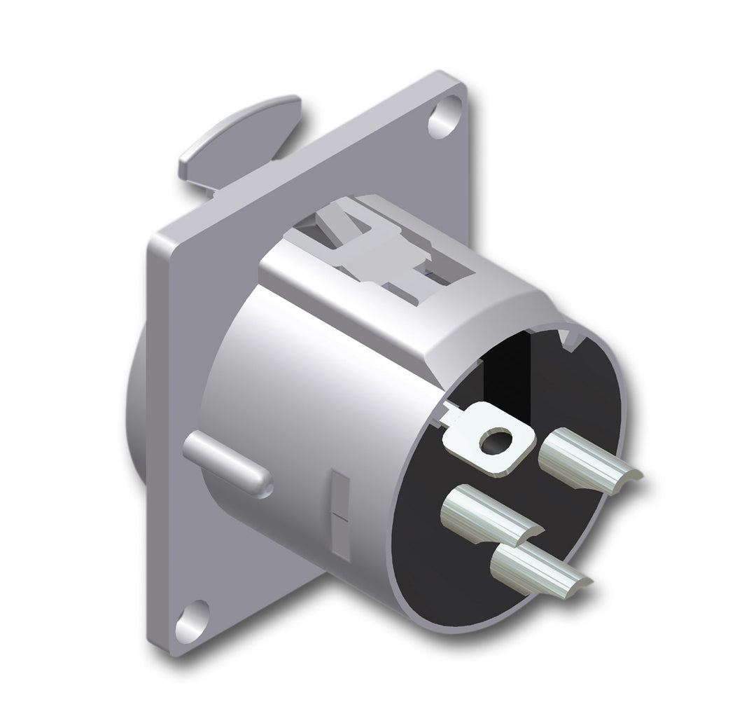 Conector XLR de chasis hembra de 3 polos, serie D