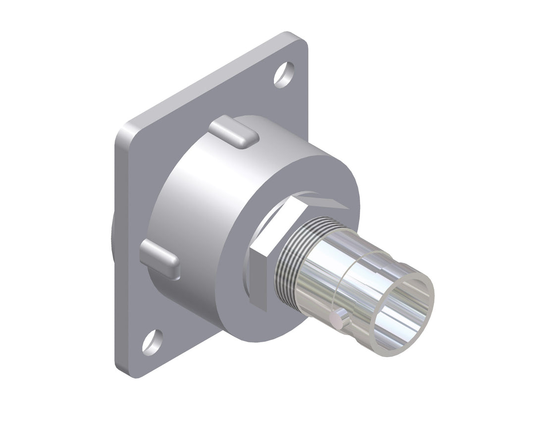 Chasis hembra doble BNC D-size, 75 Ohm