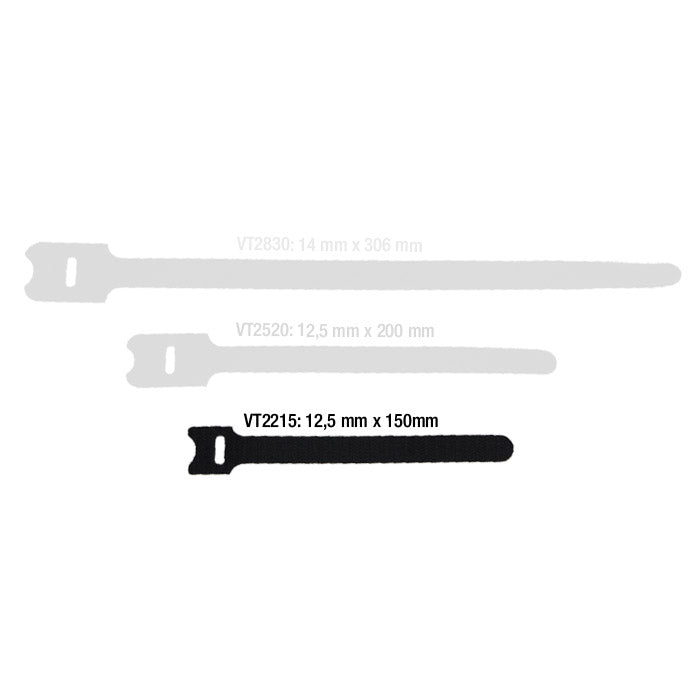 Kabelstrop Velcro Hook & Loop 10 uds. (150mm)