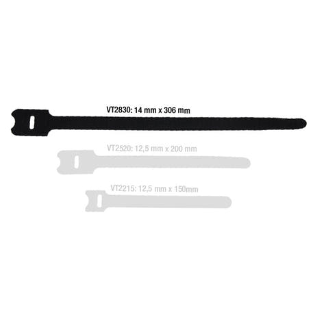 Kabelstrop Velcro Hook & Loop 10 uds. (300mm)