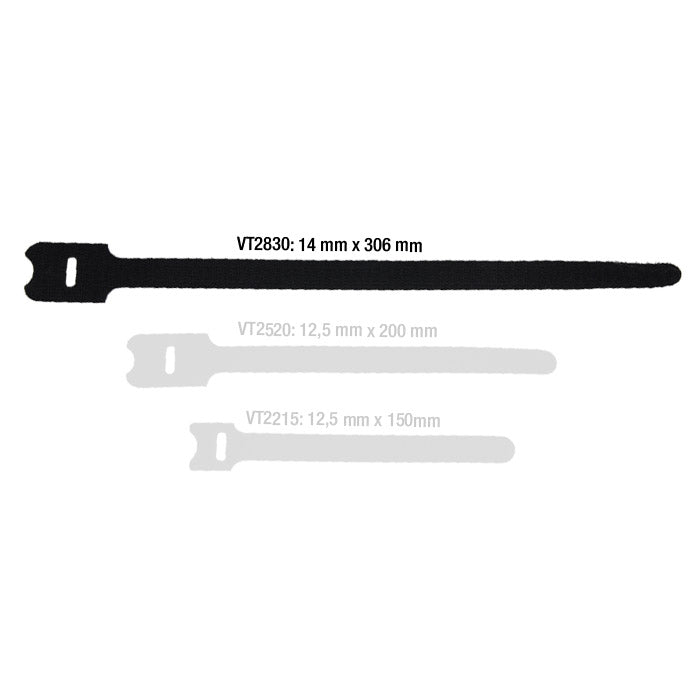 Kabelstrop Velcro Hook & Loop 10 uds. (300mm)