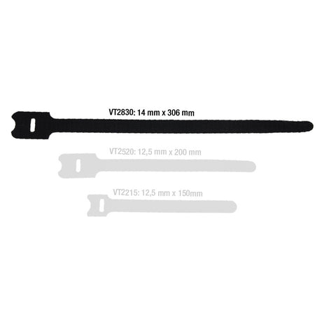 Kabelstrop Velcro Hook & Loop 10 uds. (300mm)