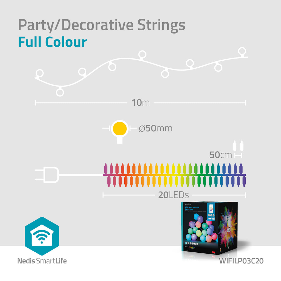 SmartLife Cadena de Luces Decorativa con 20 LED Pærer