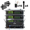 Renton Rack Sistema Inalámbrico Combinado (4 de Mano + 16 Auriculares)