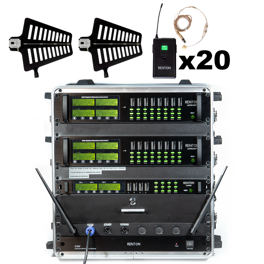 Renton Rack Sistema Inalámbrico (20 Auriculares)