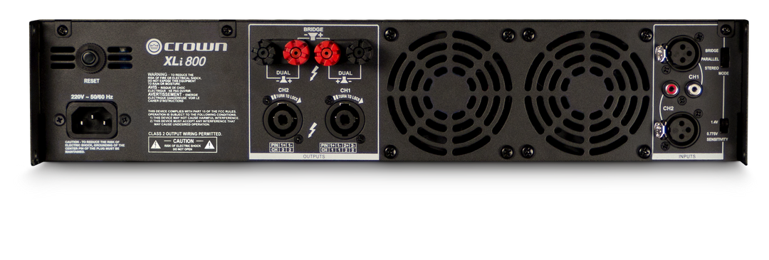 Crown XLi800 Amplificador de Potencia (2x200W, 8 Ohm)