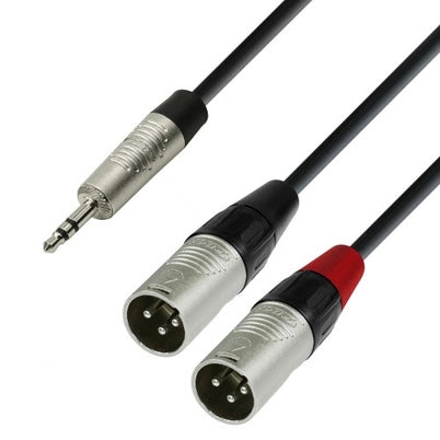 Y-splitkabel Minijack a XLR macho (1,8m)