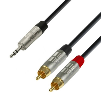 Y-splitkabel Minijack a Phono (3m)