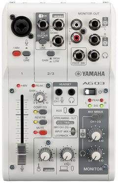 Yamaha AG03 MkII - Paquete para Streaming en Vivo (Blanco)