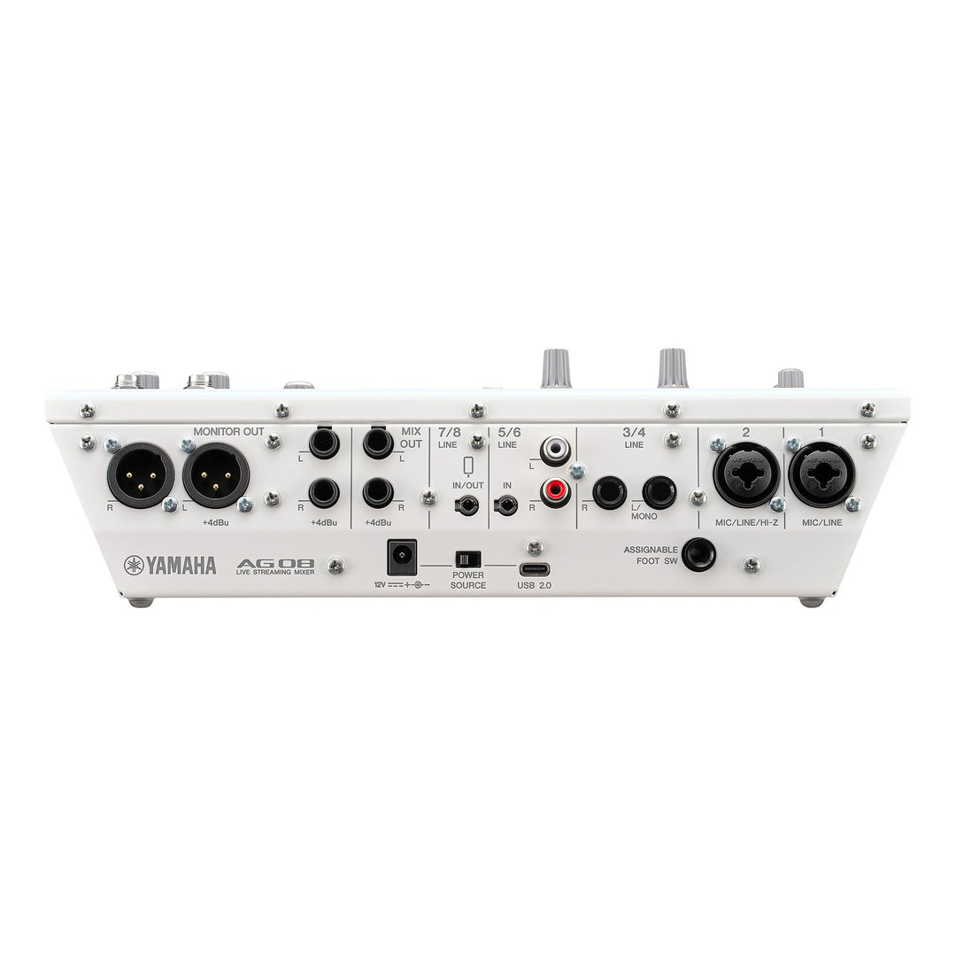 Yamaha AG08 - Mezclador para streaming en vivo (Blanco)