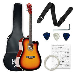 Set de iniciación de Guitarra acústica V-TONE AG TWO SB, Sunburst