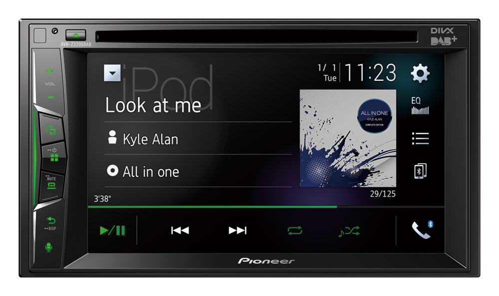 Pioneer AVH-Z3200DAB Apple Carplay, Bluetooth y Radio DAB