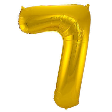 Globo de Foil Número 7 (Oro, 86 cm)