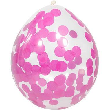 Globos con Confeti (Rosa, 30cm)