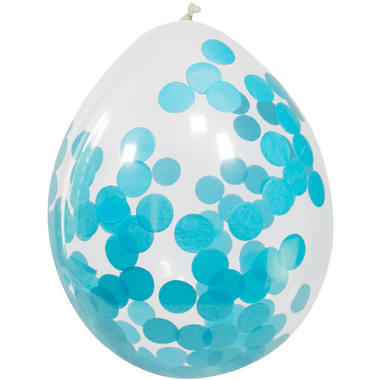 Globos con Confeti (Azul, 30cm)