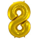 Globo de Foil Número 8 (Oro, 86 cm)
