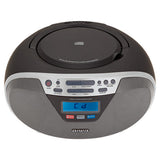AIWA CDT-200 Boombox – CD, Bluetooth, USB y radio FM, plateado