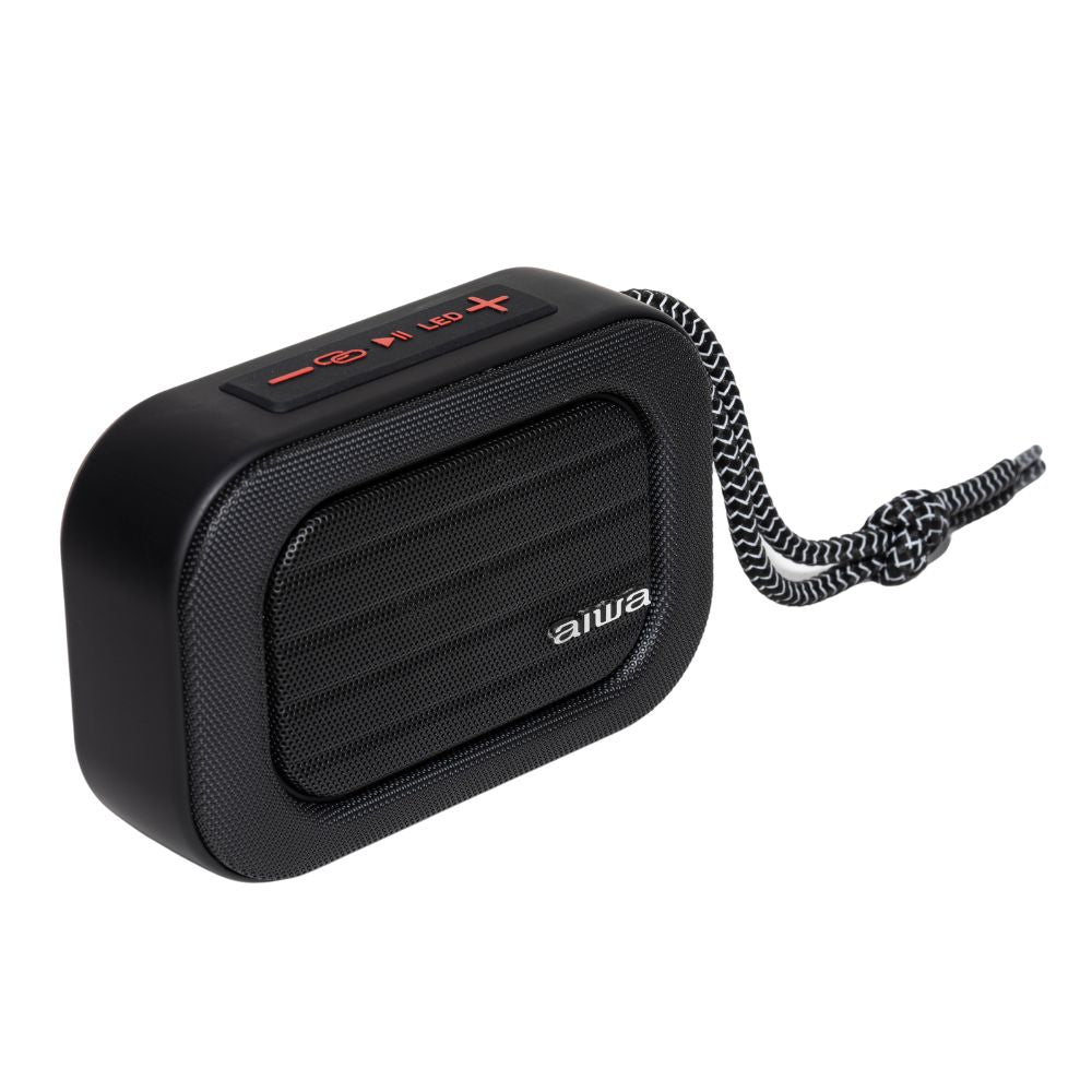 AIWA SPB-160 – Altavoz Bluetooth portátil con iluminación RGB, negro
